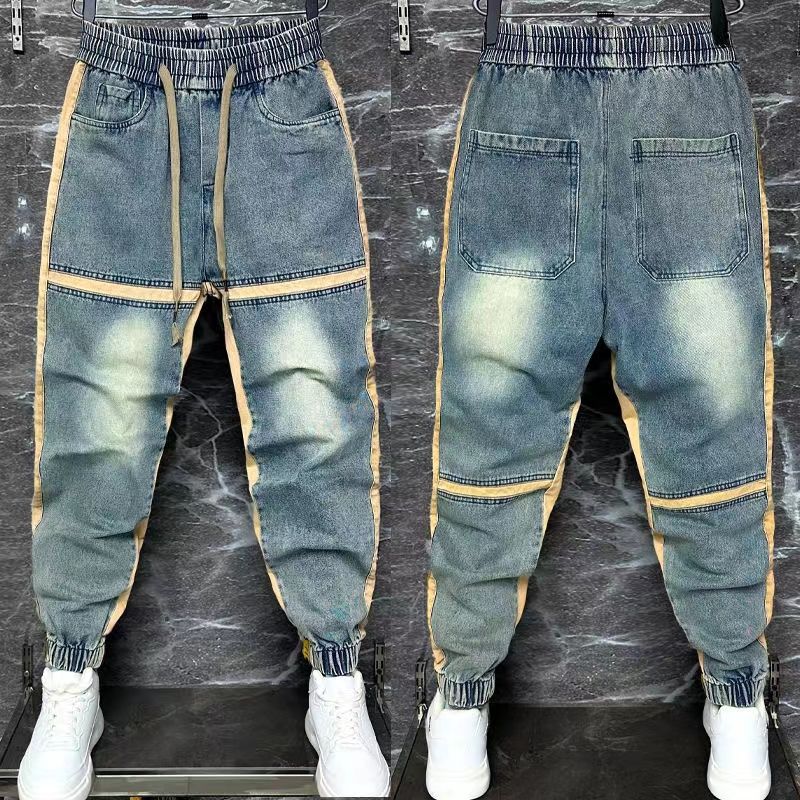 Streetwear Brand Clothing - 2024 New Harem Pants Spliced Cut